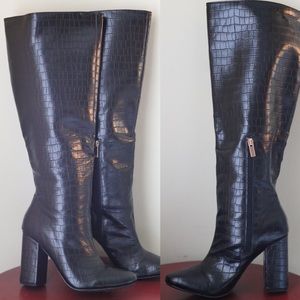 Shoe Dazzle Knee High Boots (black)